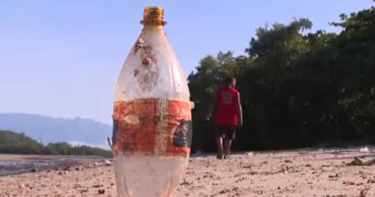 Coke bottle from 1998 World Cup found washed up on the beach in Brazil
