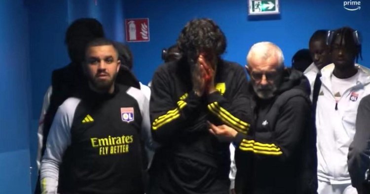 Lyon manager Fabio Grosso left bleeding after Marseille fans attack team bus