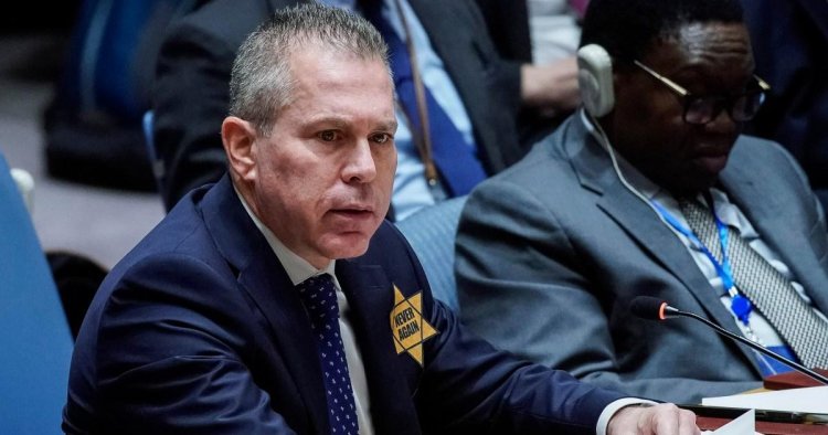 Israeli delegation wears Holocaust-era yellow stars to UN meeting