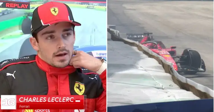 ‘Why the f**k am I so unlucky!’ – Charles Leclerc reacts to crashing out on Brazil Grand Prix formation lap