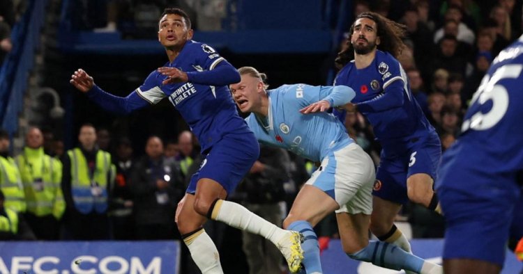 Jamie Carragher blasts decision to give Manchester City another ‘very harsh’ penalty for Marc Cucurella’s pull on Erling Haaland