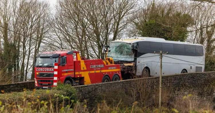 Children and teachers injured when bus and lorry crashed