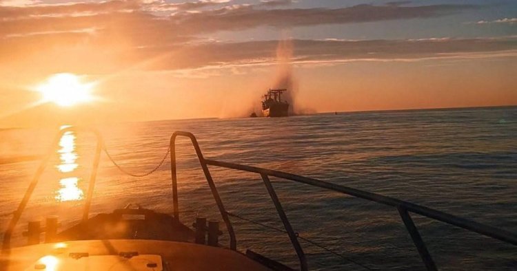 Cargo ship ‘explodes after hitting Russian mine in Black Sea’