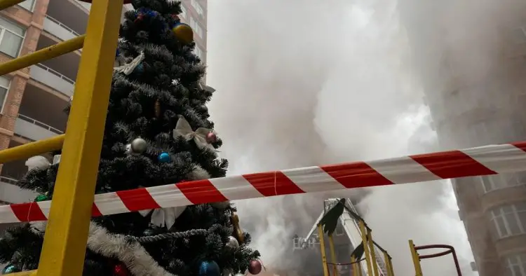 Defiant Odesa keeps Christmas tree lights on after Russian missile blitz