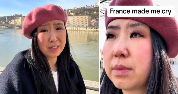 American TikTok traveller cries over French people speaking French in France