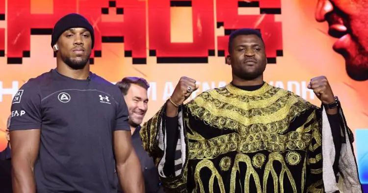 Anthony Joshua and Francis Ngannou face off with winner promised undisputed title fight against Tyson Fury or Oleksandr Usyk