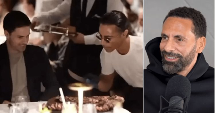 ‘A Manchester United manager ain’t doing that’ – Rio Ferdinand aims dig at Arsenal’s Mikel Arteta over Salt Bae meeting