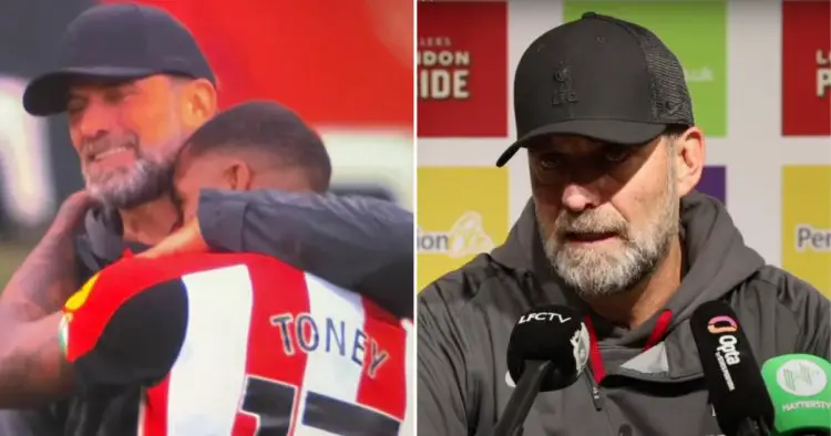 Jurgen Klopp reveals details of his conversation with Ivan Toney after Liverpool’s win at Brentford