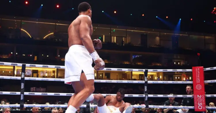 Anthony Joshua gets incredible second round knockout victory over Francis Ngannou