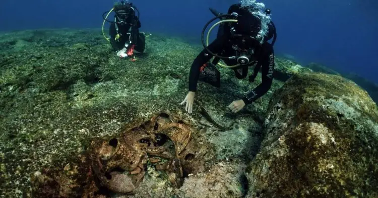 Shipwrecks from 3,000 BC to World War II discovered along the same island