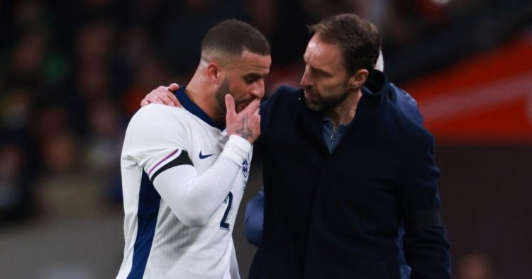 Gareth Southgate provides injury update on Kyle Walker after Man City star limps off in England defeat to Brazil