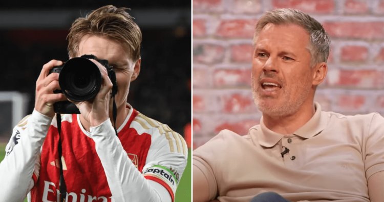 Jamie Carragher doubles down on Martin Odegaard ‘over-celebration’ criticism following Arsenal’s win over Liverpool