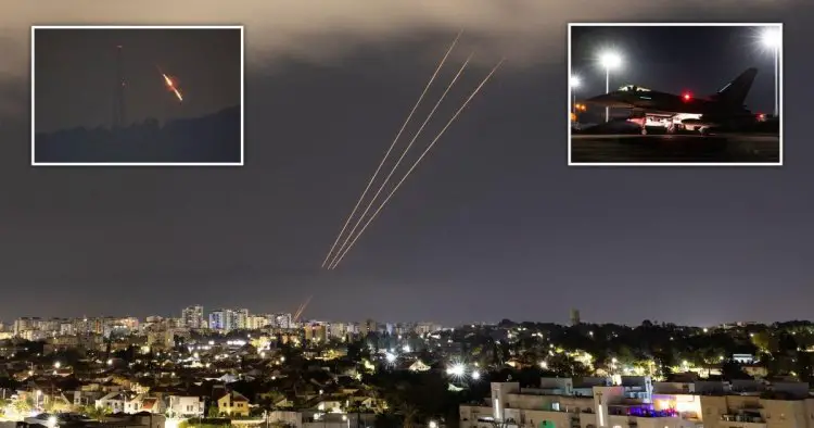 RAF jets shoot down Iranian drones over Israel amid threats of a bigger attack