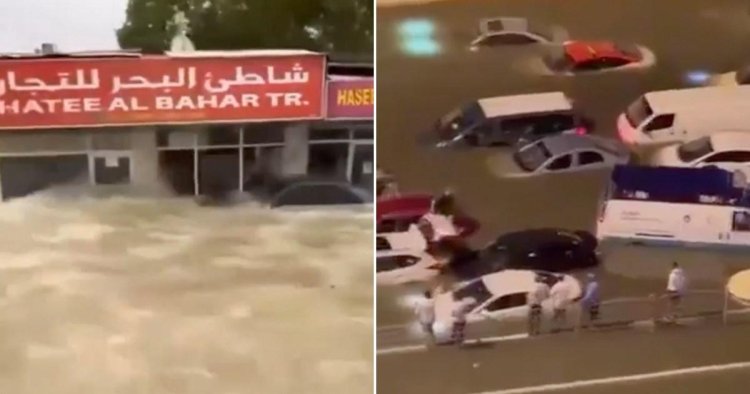 Race to escape Dubai after severe thunderstorms cause ‘apocalyptic’ flooding