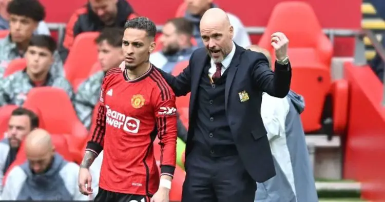 Erik ten Hag claims Antony was ‘provoked’ before Manchester United star goaded Coventry at Wembley